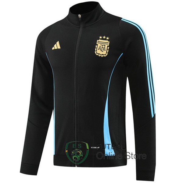 Ropa Deportiva Con Cremallera Larga Argentina 2024 Negro Azul