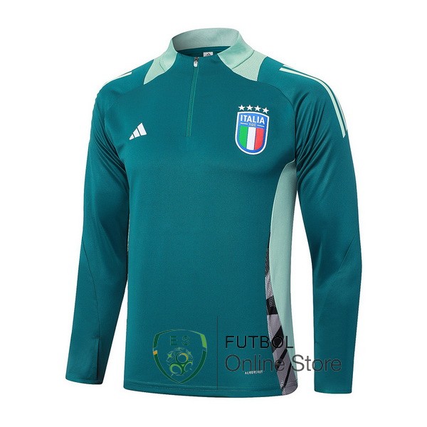 Ropa Deportiva Con Cremallera Larga Italia 2024 Verde