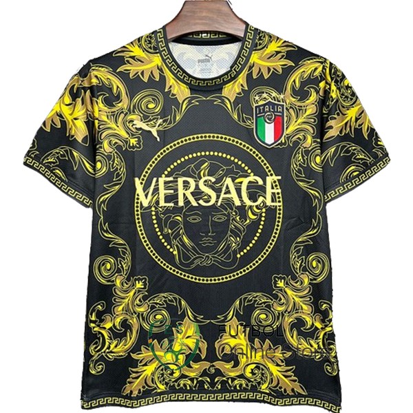 Tailandia Camiseta Italia Especial 2024 Amarillo Negro