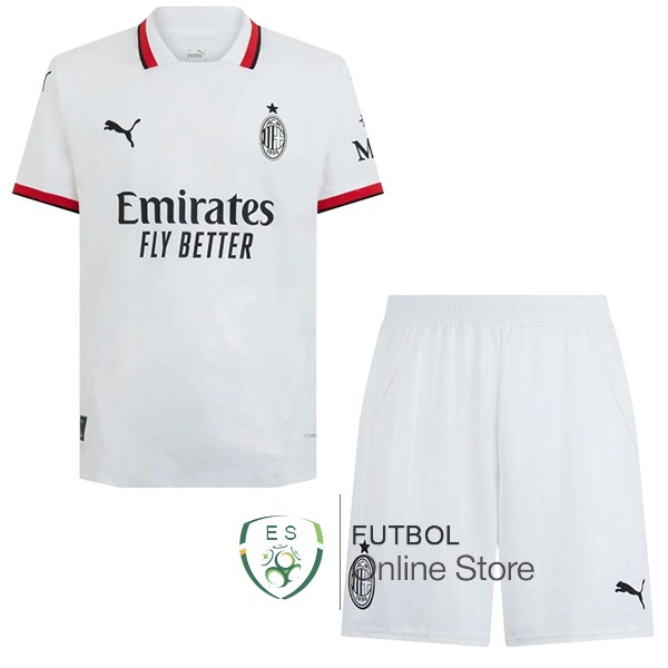 Camiseta AC Milan Ninos 24/2025 Segunda Blanco