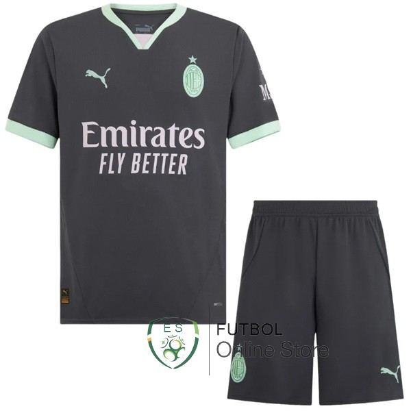 Camiseta AC Milan Ninos 24/2025 Tercera Negro