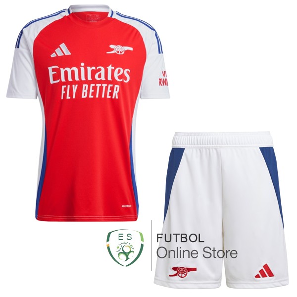 Camiseta Arsenal Ninos 24/2025 Primera Rojo Blanco