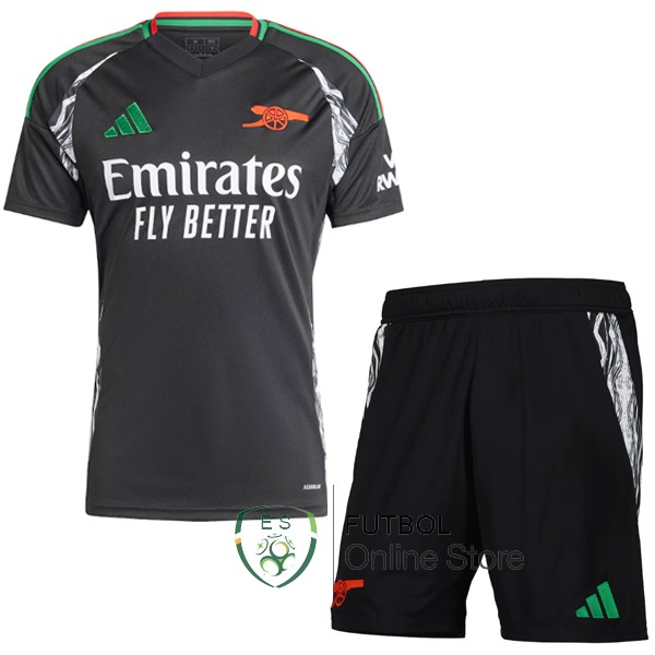 Camiseta Arsenal Ninos 24/2025 Segunda Negro