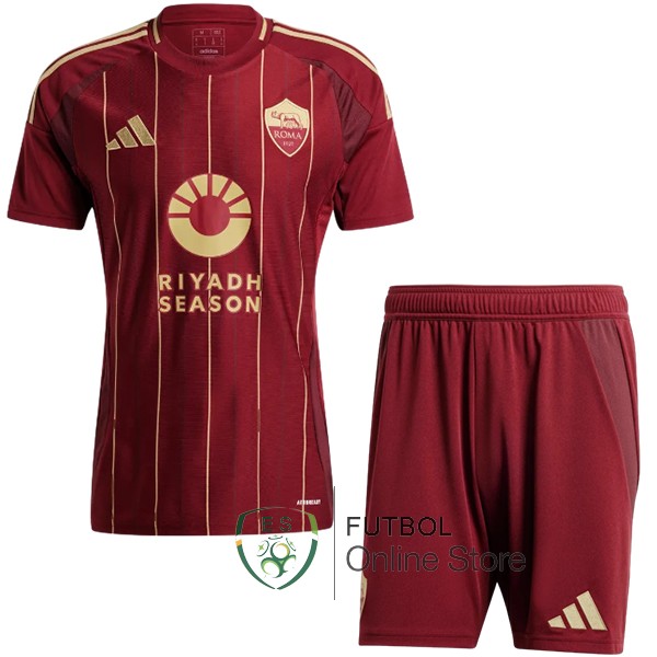 Camiseta As Roma Conjunto Completo Hombre 24/2025 Primera Rojo