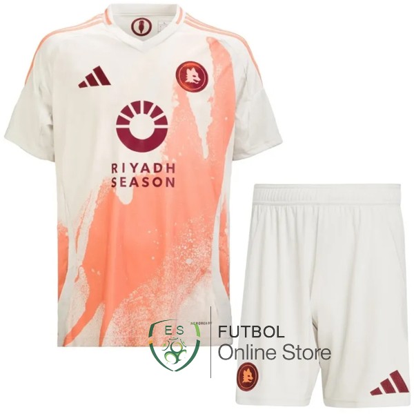 Camiseta As Roma Conjunto Completo Hombre 24/2025 Segunda Blanco