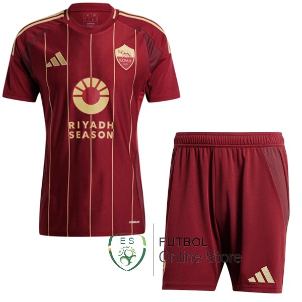 Camiseta As Roma Ninos 24/2025 Primera Rojo