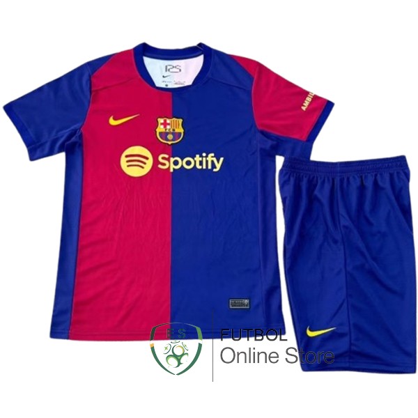 Camiseta Barcelona Conjunto Completo Hombre 24/2025 Primera Azul II Rojo