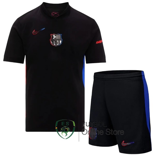 Camiseta Barcelona Conjunto Completo Hombre 24/2025 Segunda II Negro