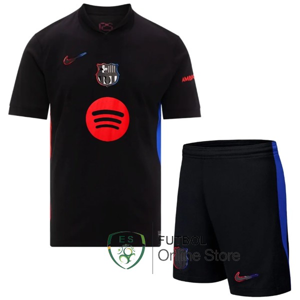 Camiseta Barcelona Conjunto Completo Hombre 24/2025 Segunda I Negro