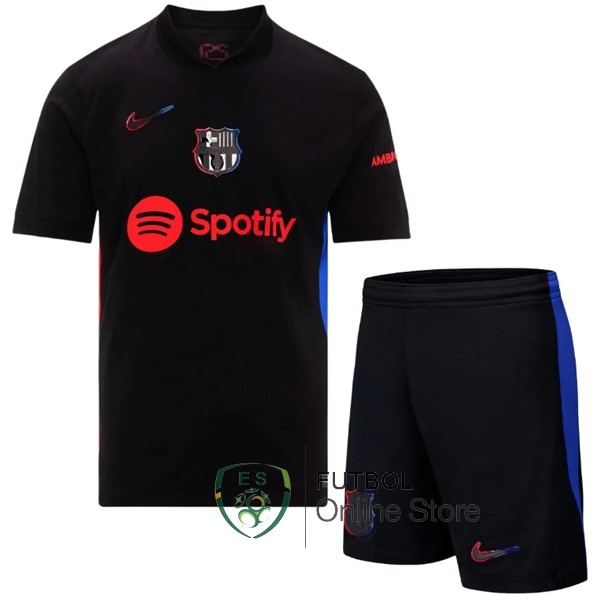 Camiseta Barcelona Conjunto Completo Hombre 24/2025 Segunda Negro