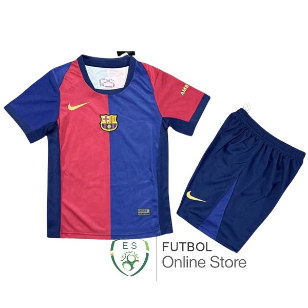 Camiseta Barcelona Ninos 24/2025 Primera Azul II Rojo