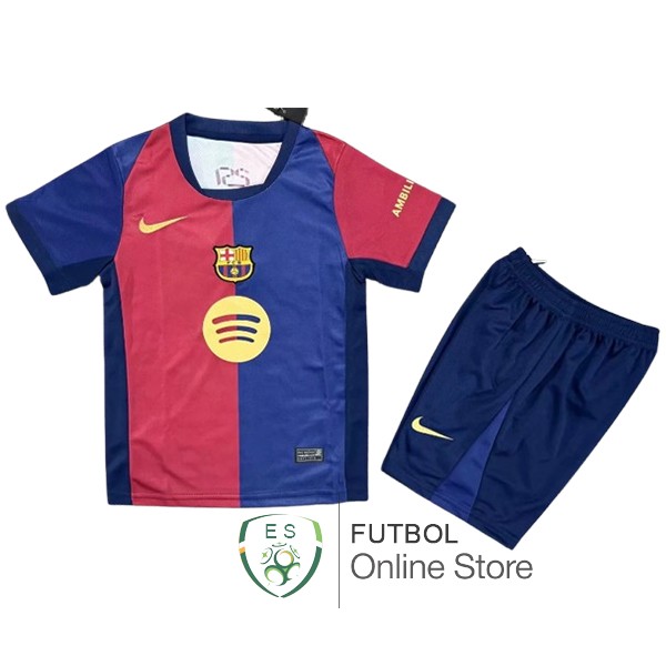 Camiseta Barcelona Ninos 24/2025 Primera Azul I Rojo