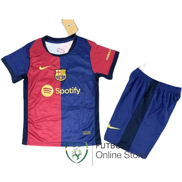 Camiseta Barcelona Ninos 24/2025 Primera Azul Rojo