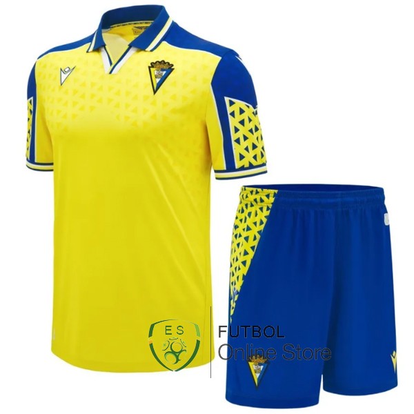 Camiseta Cadiz Conjunto Completo Hombre 24/2025 Primera Amarillo