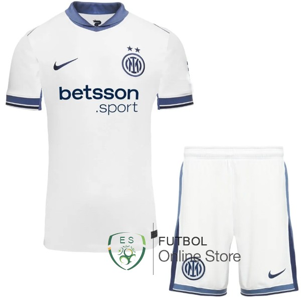 Camiseta Inter Milan Ninos 24/2025 Segunda Blanco