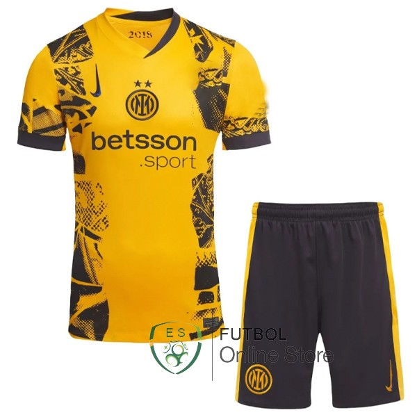 Camiseta Inter Milan Ninos 24/2025 Tercera Amarillo