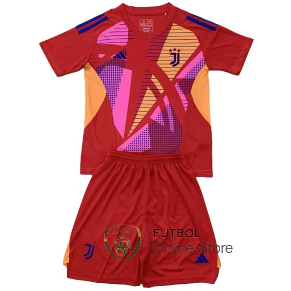 Camiseta Juventus Conjunto Completo Ninos 24/2025 Portero Rojo