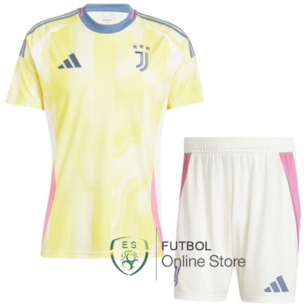 Camiseta Juventus Ninos 24/2025 Segunda Amarillo Blanco