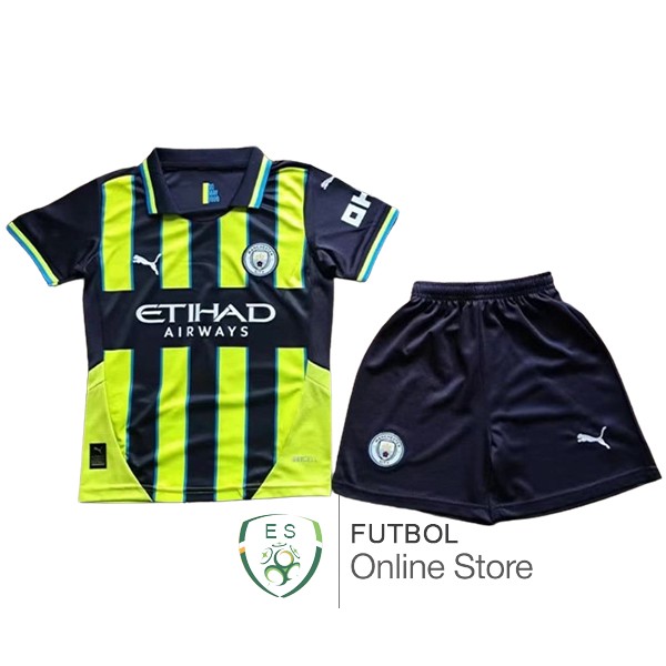 Camiseta Manchester City Ninos 24/2025 Segunda Verde