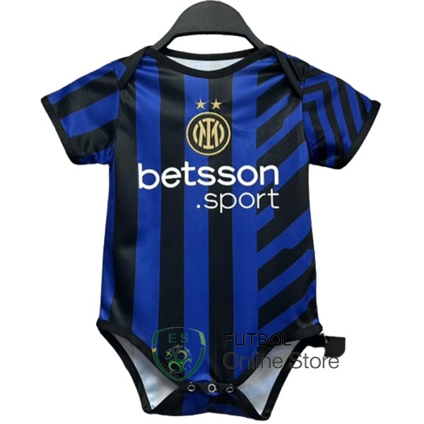 Camiseta Onesies Inter Milan Ninos 24/2025 Primera Azul Negro