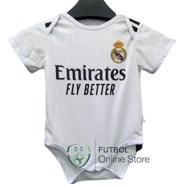 Camiseta Onesies Real Madrid Ninos 24/2025 Primera Blanco