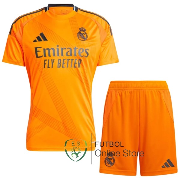 Camiseta Real Madrid Ninos 24/2025 Segunda Naranja