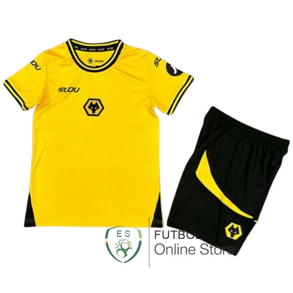 Camiseta Wolves Ninos 24/2025 Primera I Amarillo