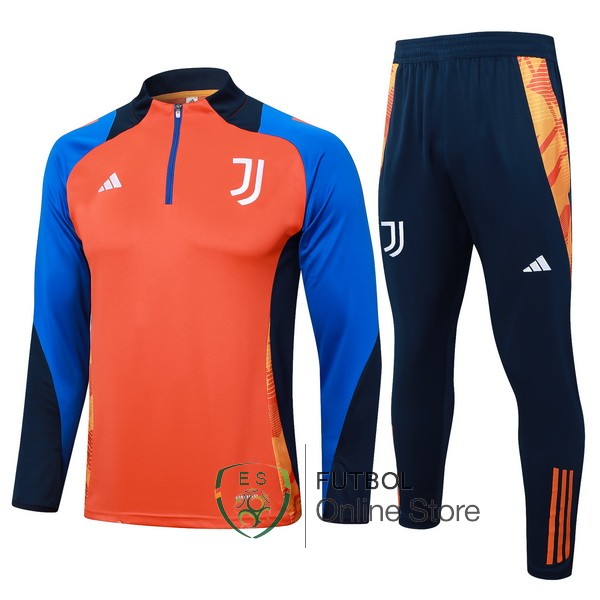 Entrenamiento Conjunto Completo Ninos Juventus 24/2025 Naranja Azul