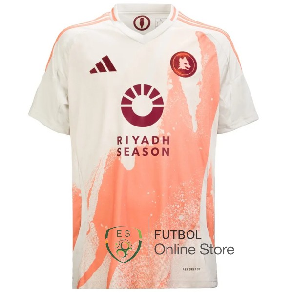 Tailandia Camiseta As Roma 24/2025 Segunda Blanco