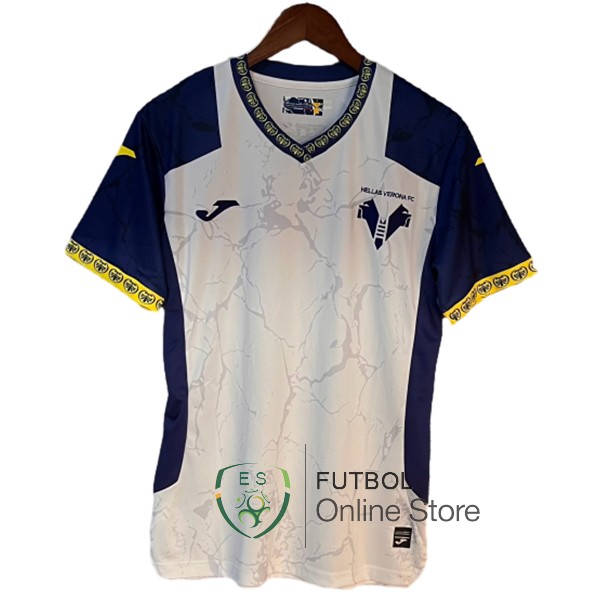 Tailandia Camiseta Hellas Verona 24/2025 Segunda Blanco I Azul